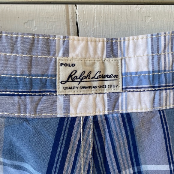 Polo by Ralph Lauren Plaid Swim Board Trunks - Picture 3 of 10
